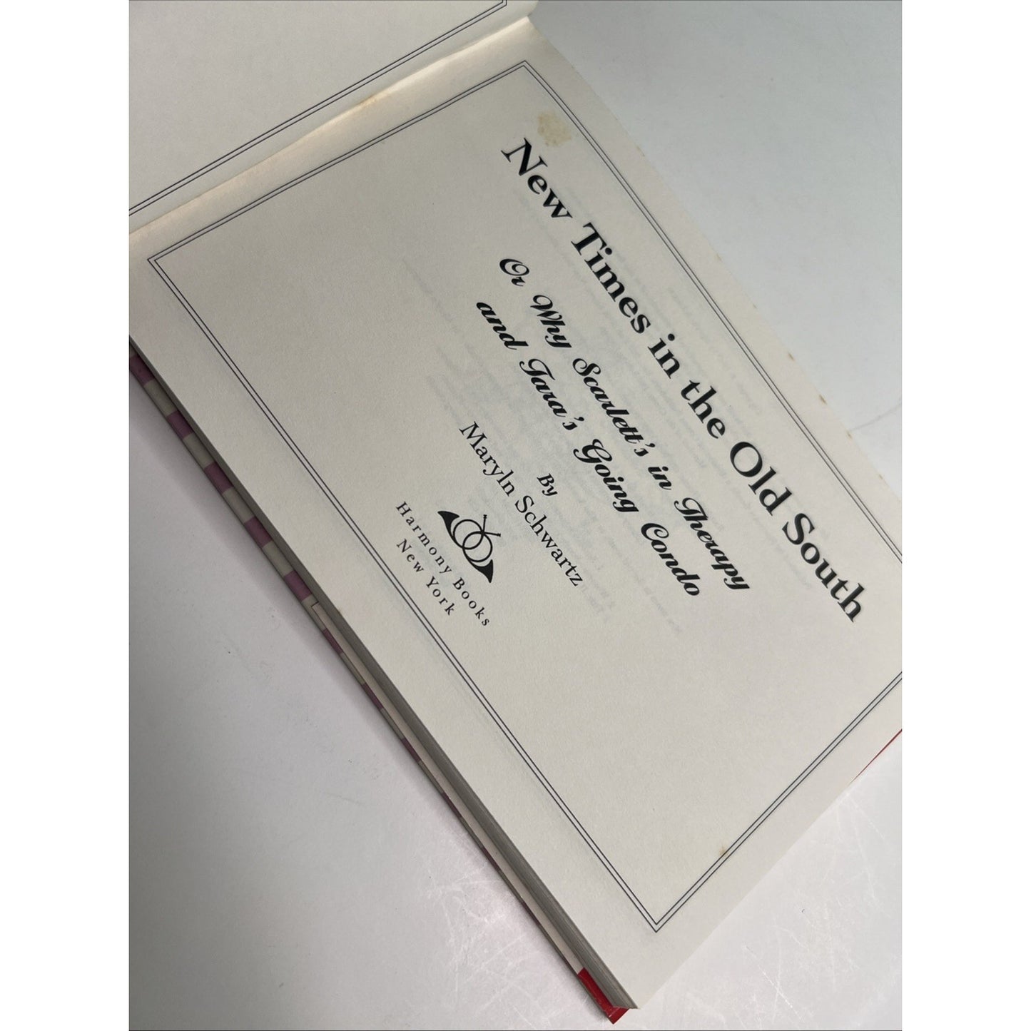 New Times in the Old South by Maryln Schwartz Autographed Copy HC DJ 1993 Signed