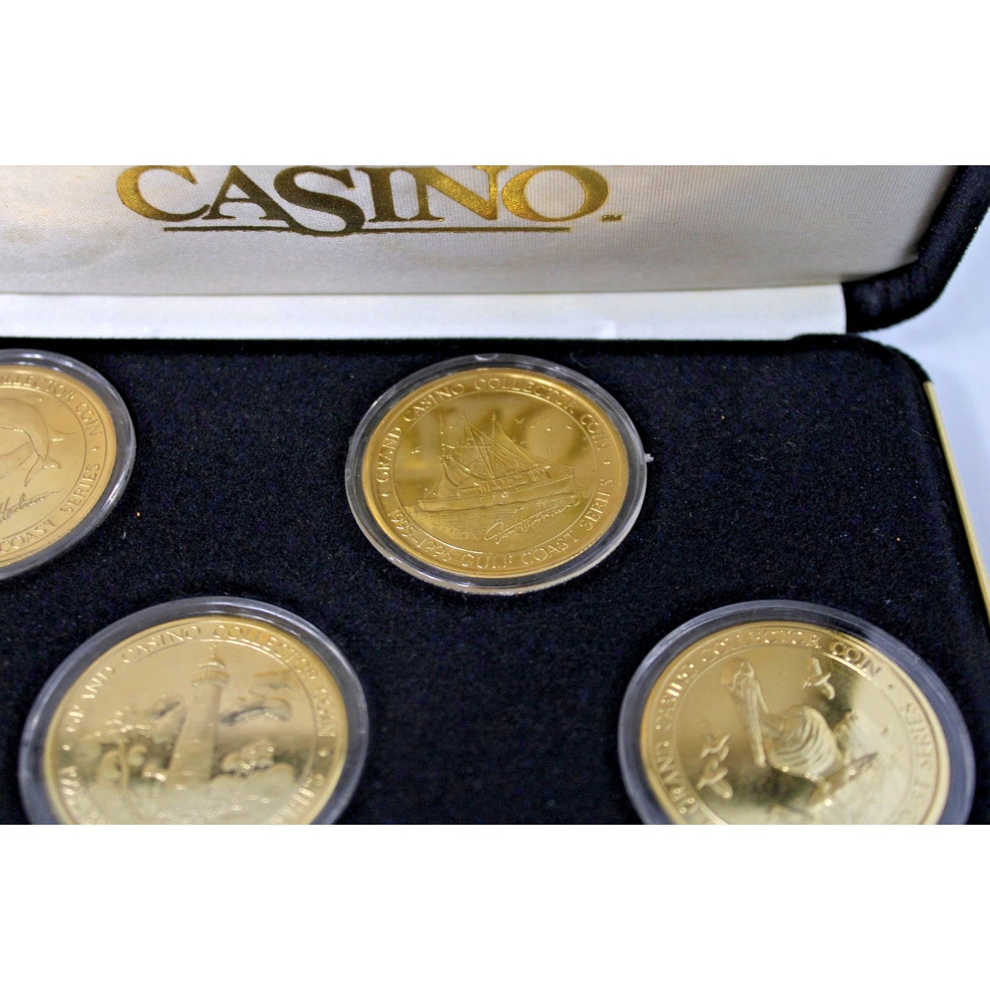 Vintage 95-96 Grand Casino Gulf Coast Series Collector Coin Set Limited Edition
