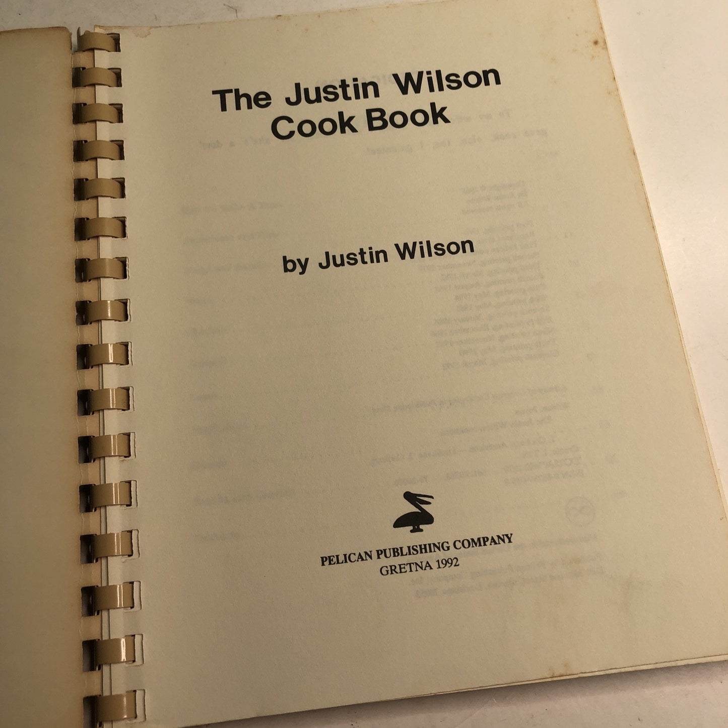 The Justin Wilson Cookbook Cook Book Louisiana Cajun Kitchen 1992 Eleventh Print