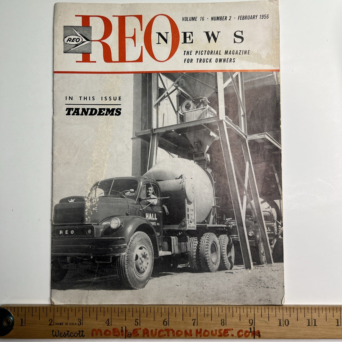 Lot 2 REO Trucks 22R Ad & 1956 News Magazine Tandems Vehicle Illustrated