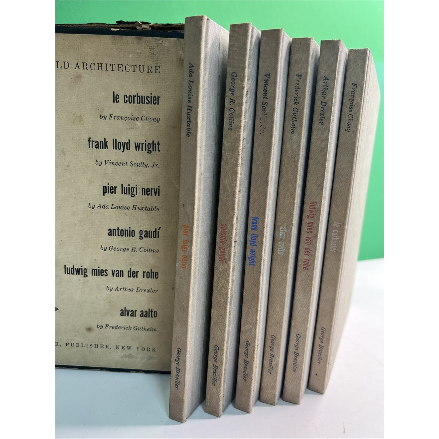 1960 MASTERS OF WORLD ARCHITECTURE 6 Volume Box Set Slipcase George Braziller