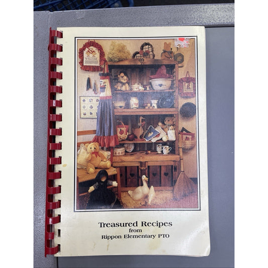 1990-91 Treasured Recipes COOKBOOK Rippon Elementary School PTO