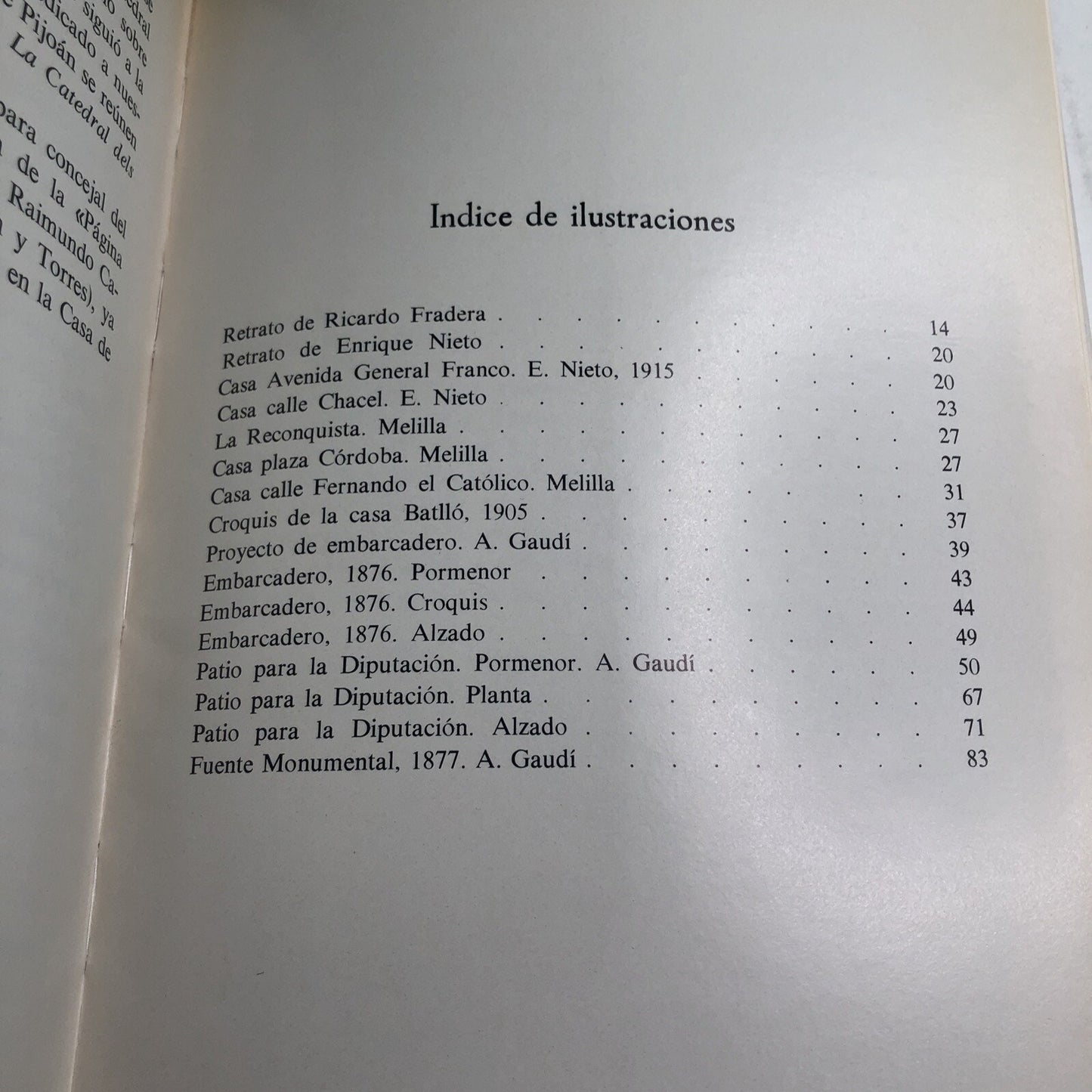 Memoria De La Catedra Gaudi Curso 1968-1969 HC DJ 1970 in Spanish Illustrated