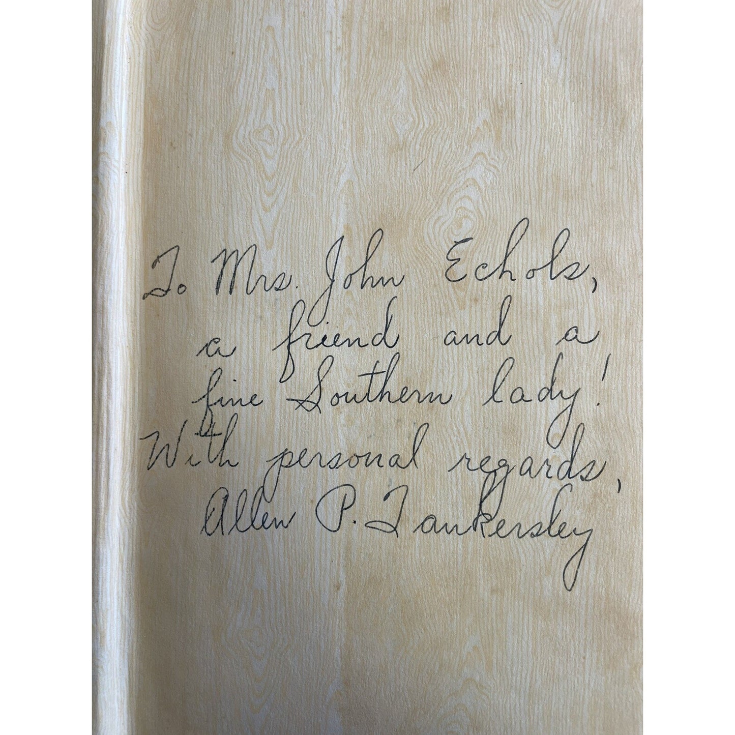 College Life At Old Oglethorpe By Allen P. Tankersley 1951 HB SIGNED BY AUTHOR