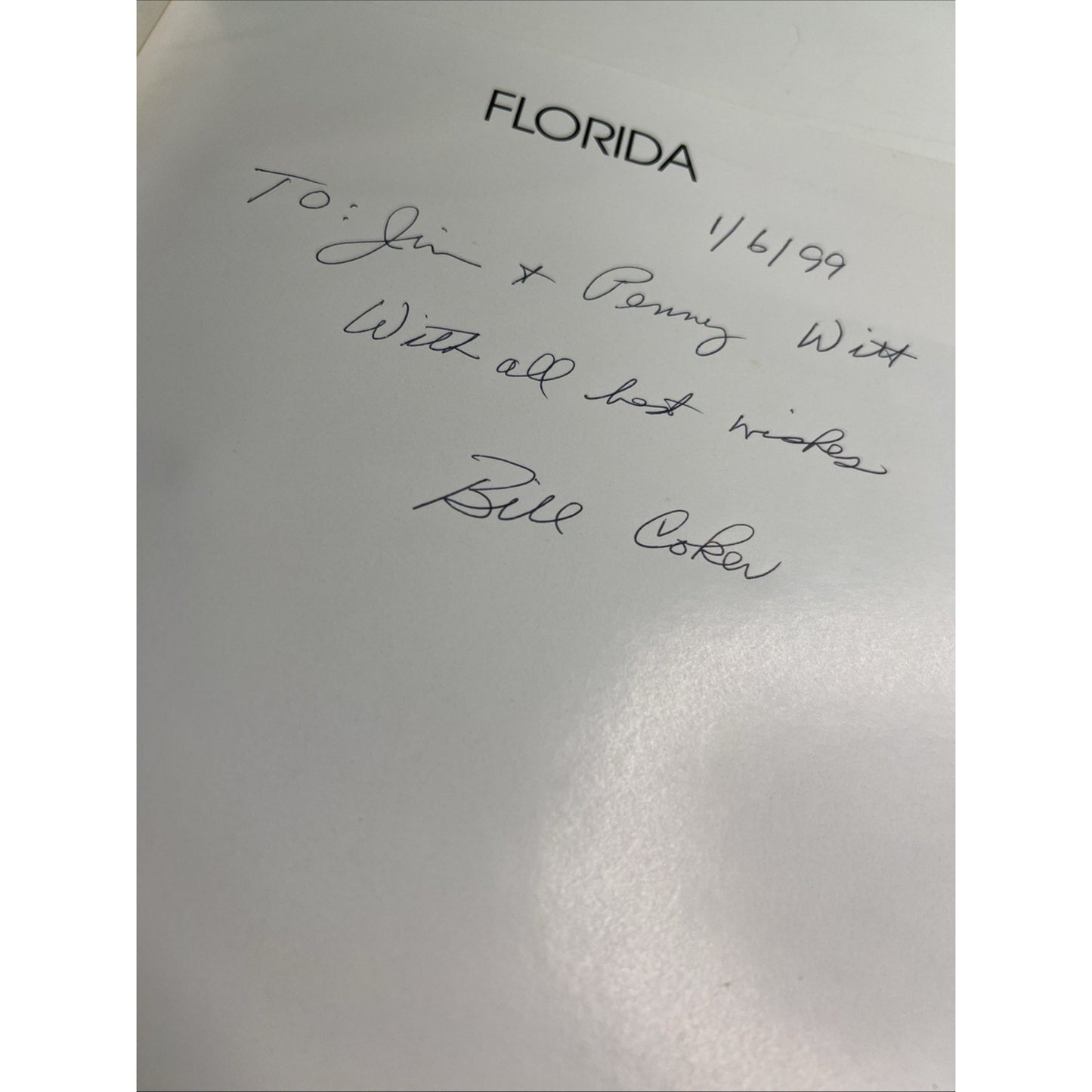 Florida From the Beginning to 1992 Coker Shofner SIGNED BY AUTHOR HC Illustrated