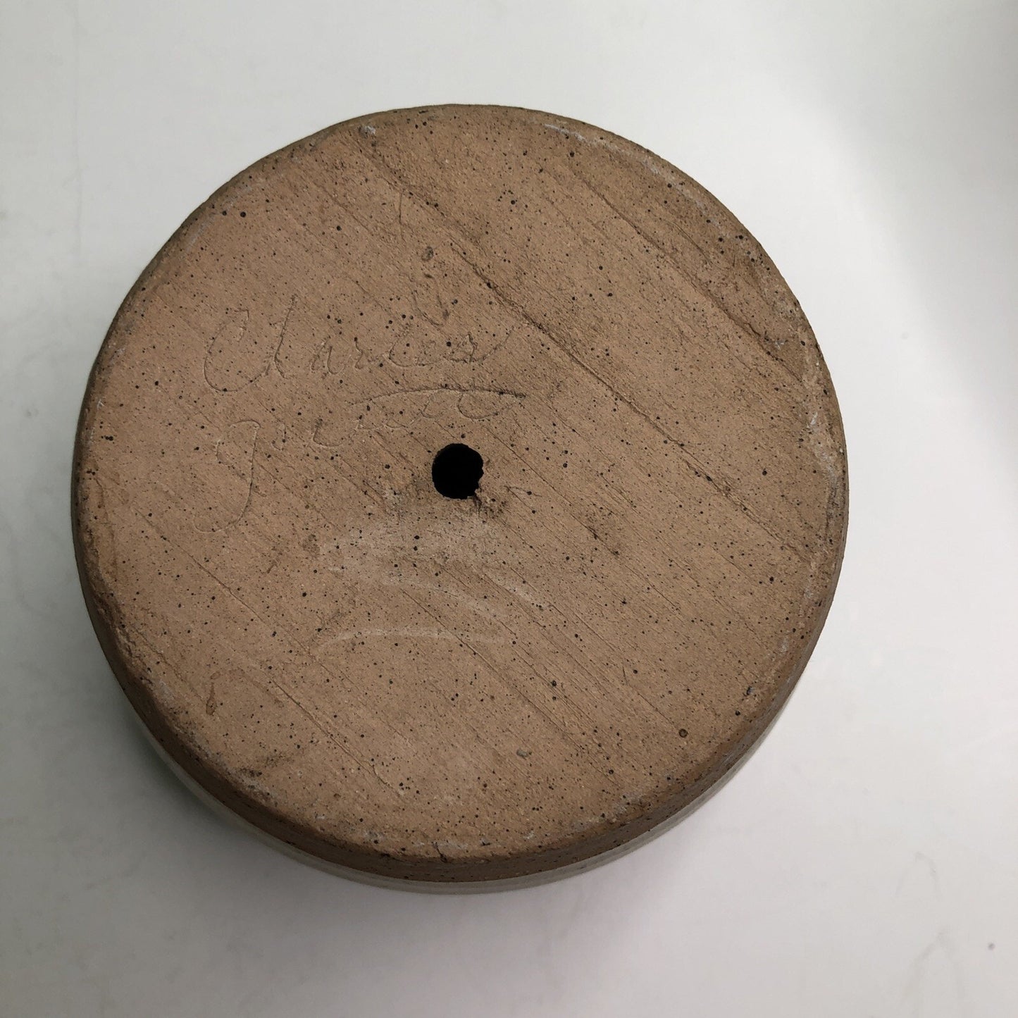 CHARLES GOLLOTT POTTERY Planter Pot Partially Glazed Speckled Mobile Alabama