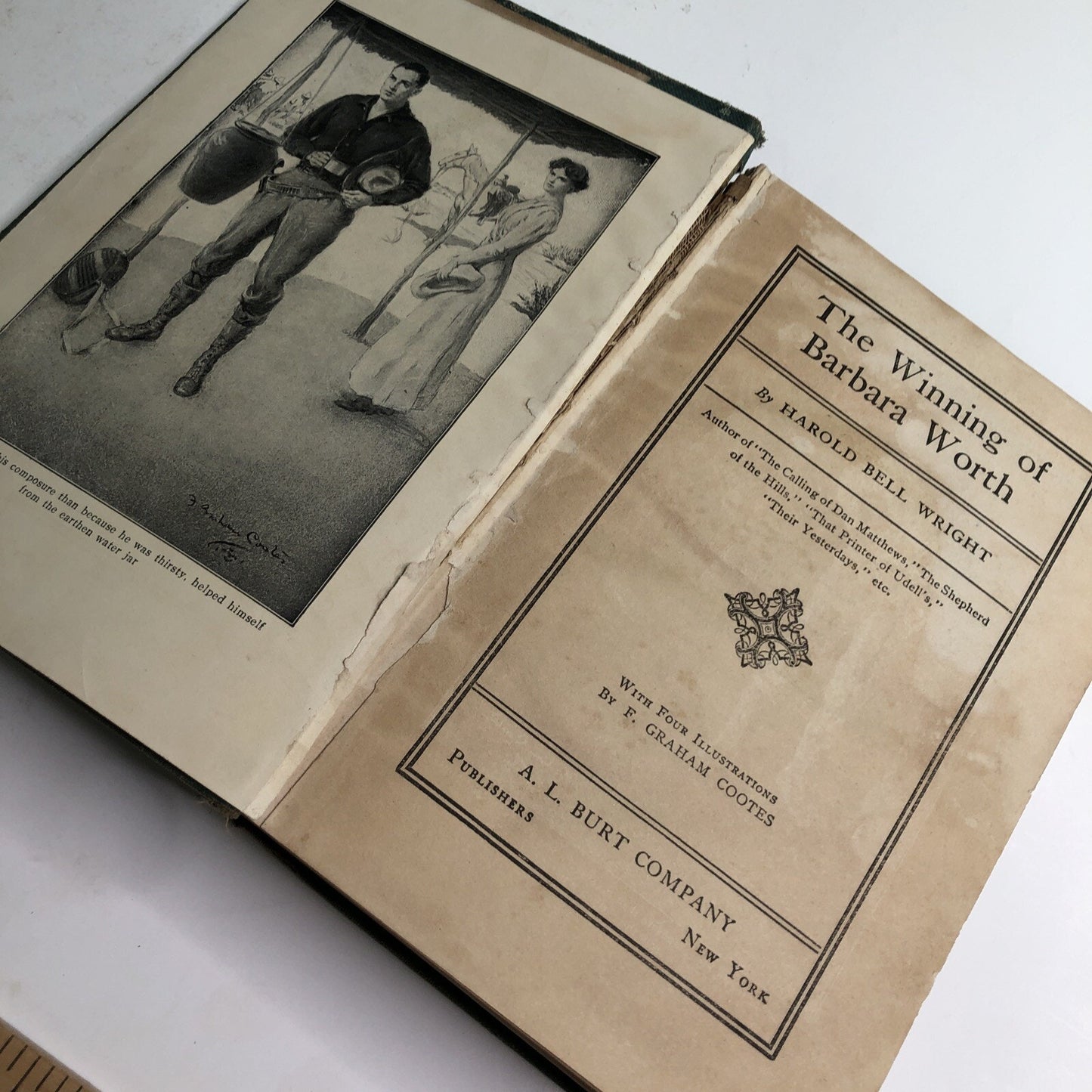 1911 The Winning of Barbara Worth Harold Bell Wright HC Illustrated 1st Edition