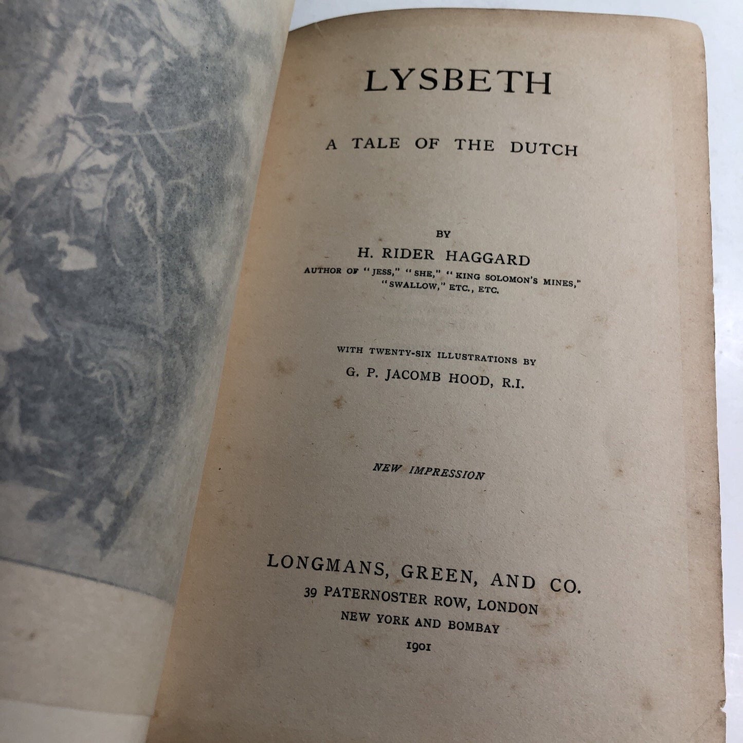 1901 LYSBETH A Tale Of The Dutch by H. RIDER HAGGARD HC Illustrated