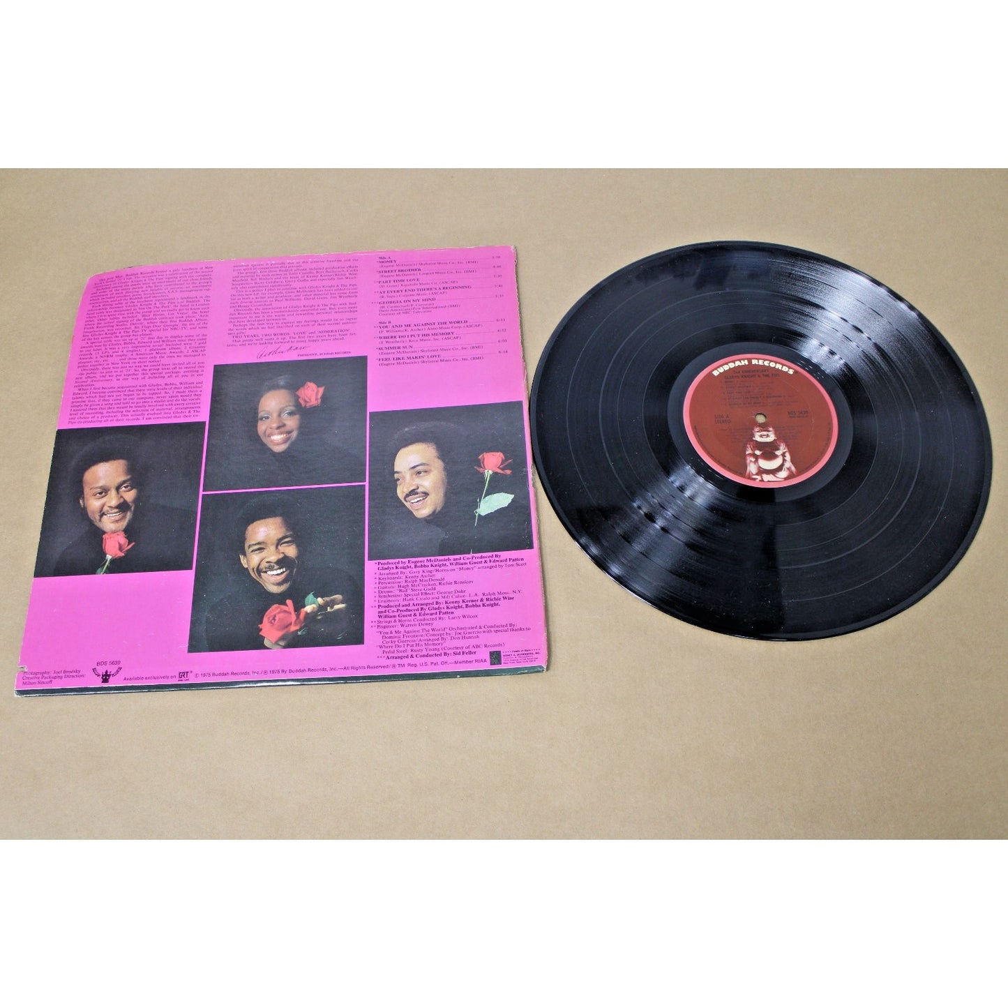 1975 Gladys Knight and the Pips- 2nd Anniversary Record Vinyl LP w/ Poster