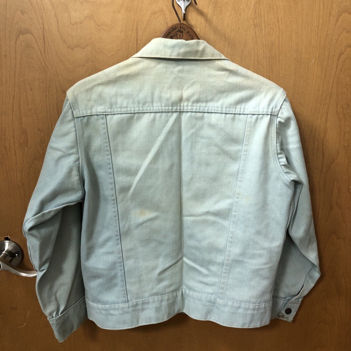 Vintage J. C. Penney Boys SUPER DENIM JACKET Snaps Slit Pockets Size 10-12