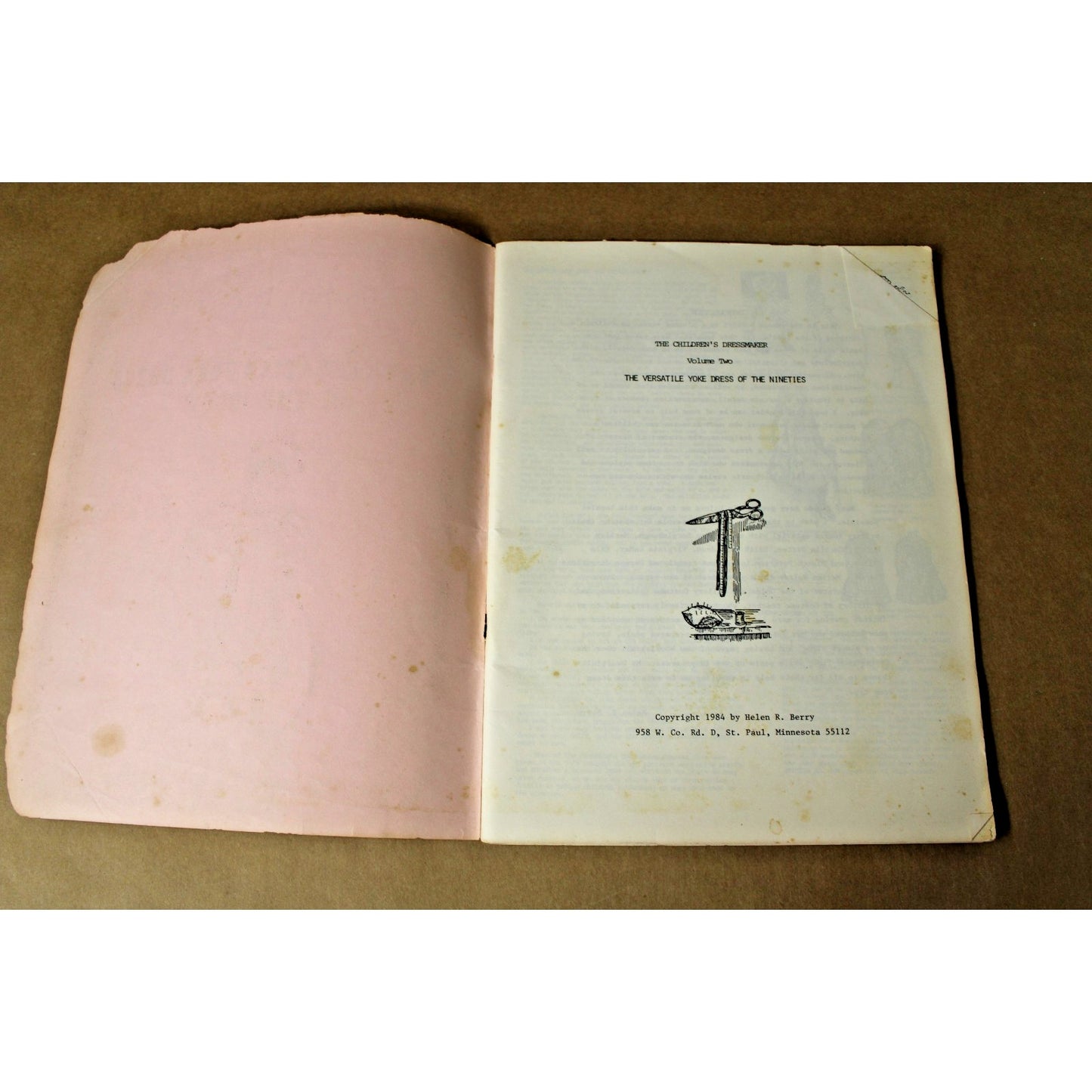 The Children's Dressmaker Vol. Two by Helen R. Berry Yoke Dress 1890s