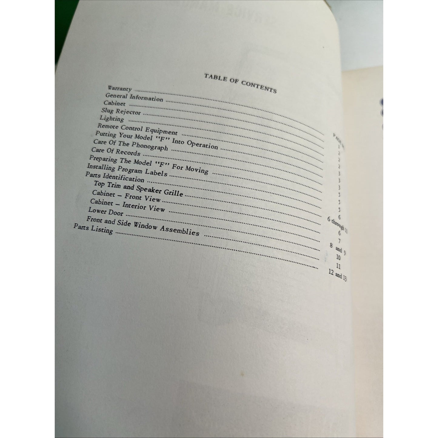 ORIGINAL AMI Model F Service Manual Phonograph Jukebox Parts Repair Schematics