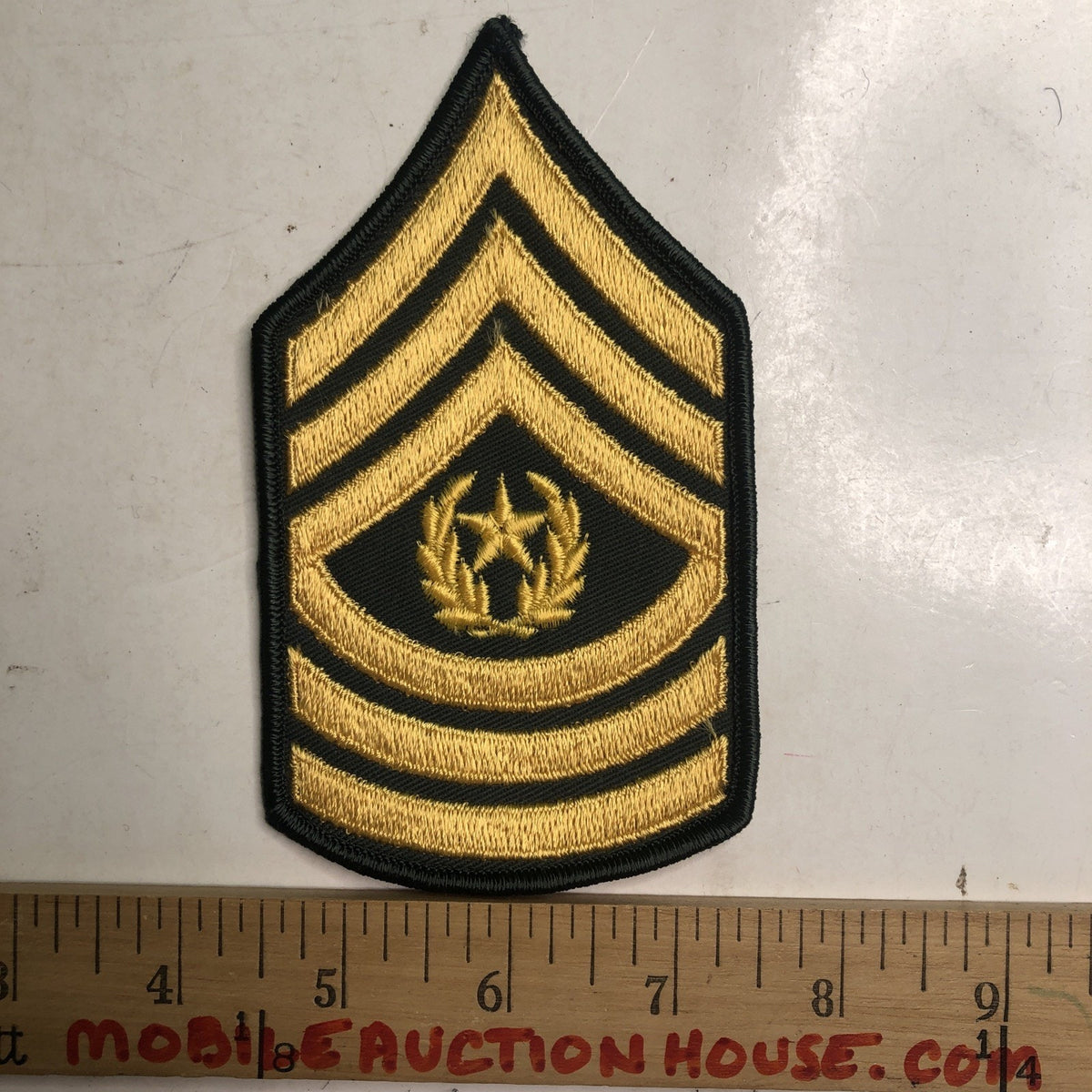 US Army Command Sergeant Major CSM Rank Insignia Embroidered Patch