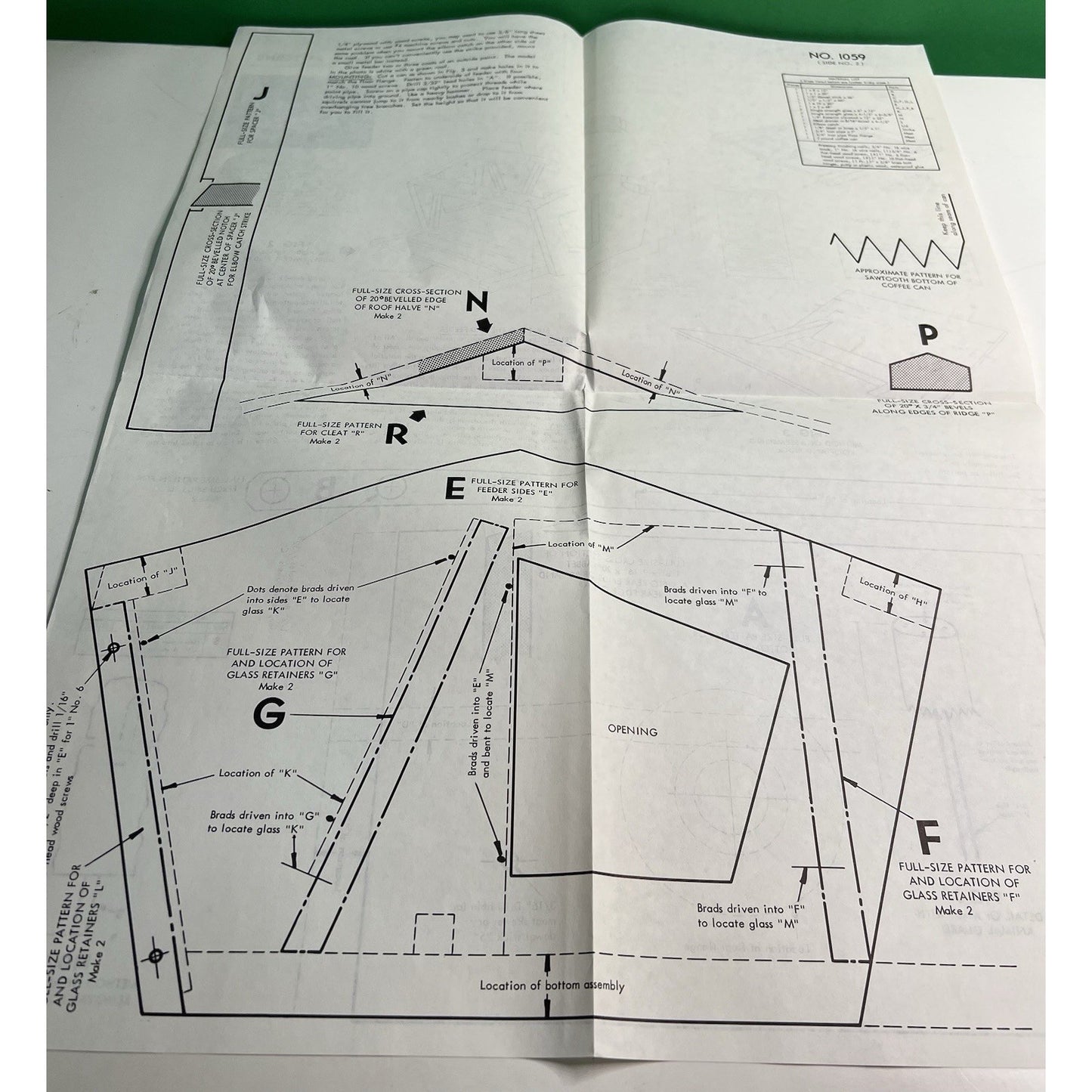 Lot Of 9 Bird House Plans Full Size Craft Patterns Instructions Project List