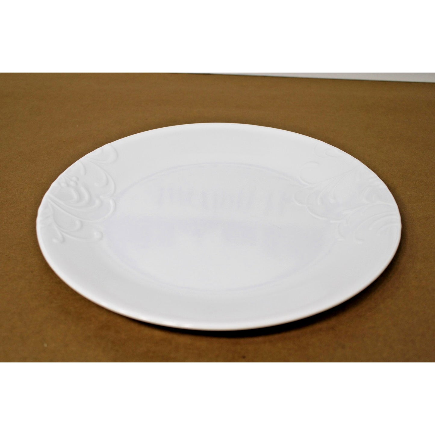 Corelle Madeline Embossed White Dinner Plate, 10.25" Frost White
