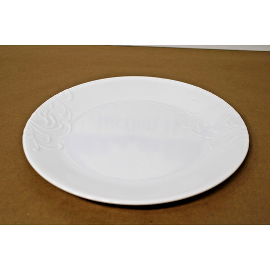 Corelle Madeline Embossed White Dinner Plate, 10.25" Frost White