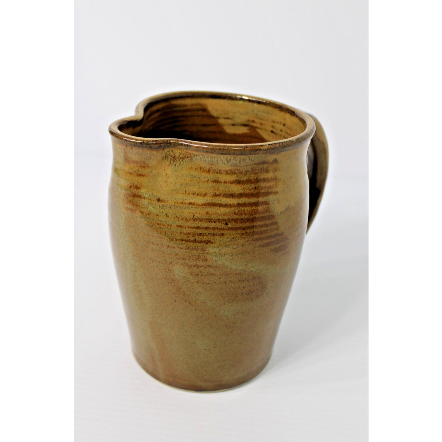 Rare Handmade Studio Pottery Pitcher- Fingerprint Pottery Pontotoc, Mississippi