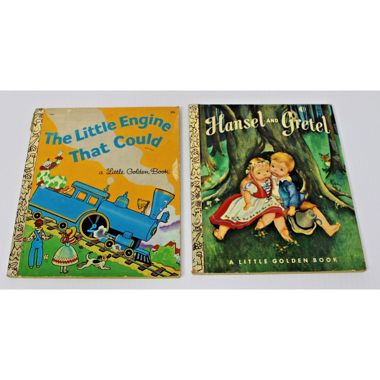 2 Vintage Little Golden Books- The Little Engine That Could, Hansel & Gretel