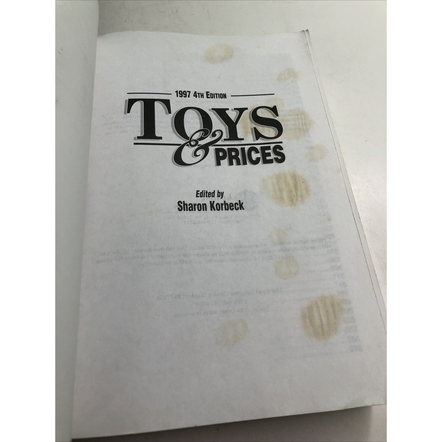 Toys & Prices 1997 4th Edition Price Guide by Sharon Korbeck Krause Publications