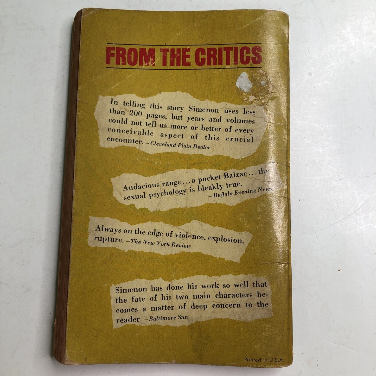 Three Beds in Manhattan By Georges Simenon 1st PB EDITION 1966 Imperfect Complet