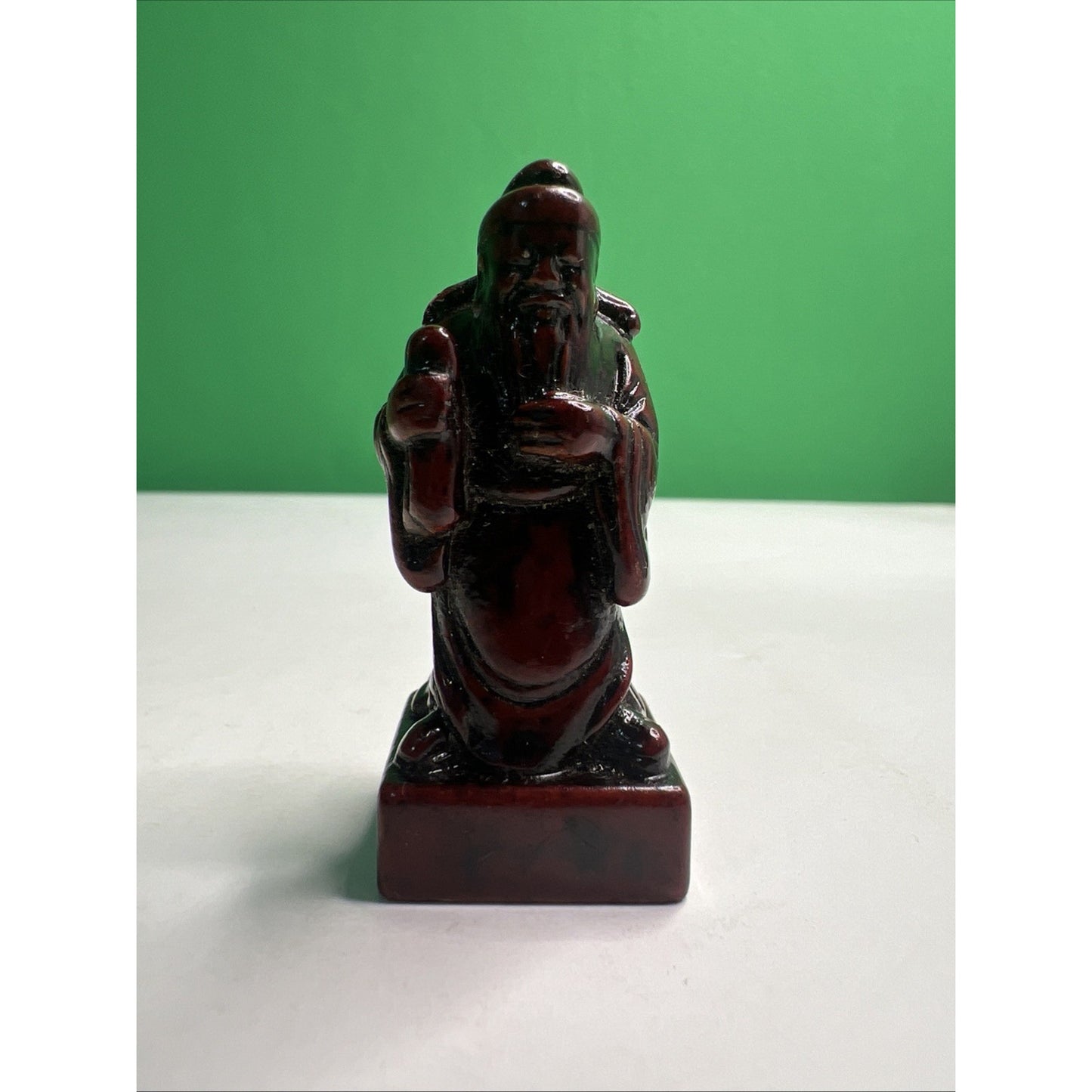 Vintage Chinese Chess Pawn Replacement Piece Dark Red Soapstone