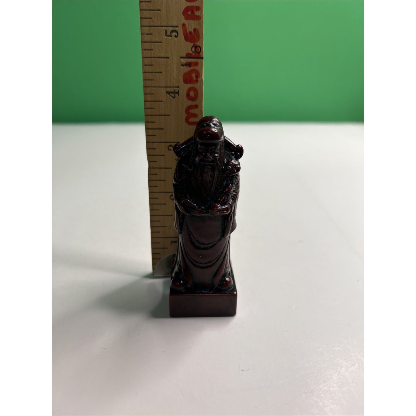 Vintage Chinese Chess King Replacement Piece Dark Red Soapstone