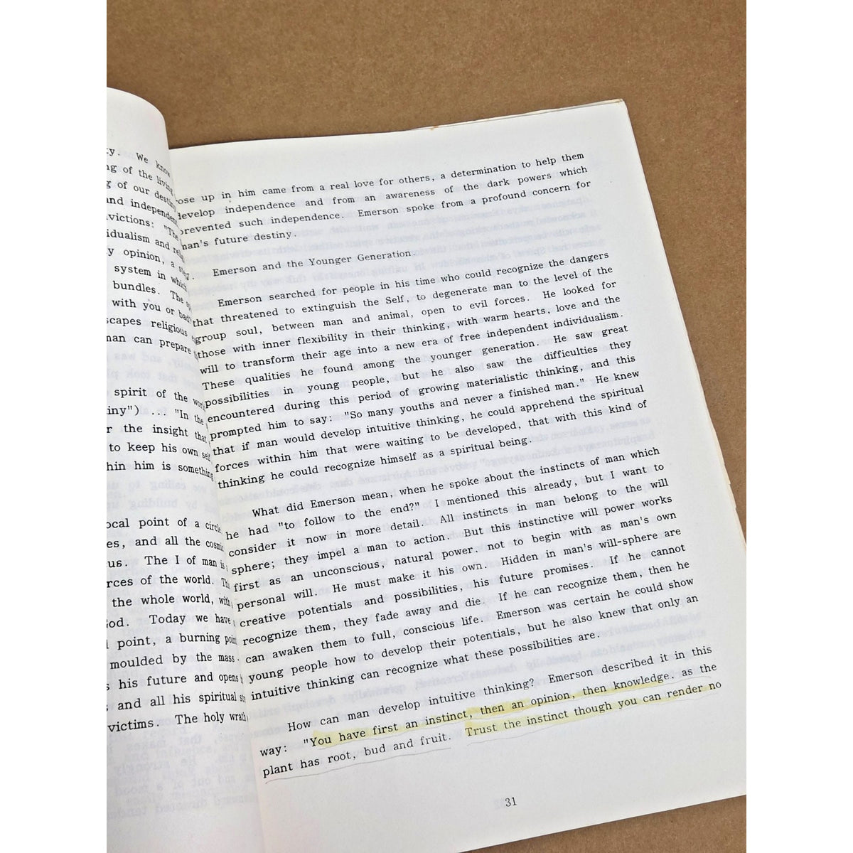 Ralph Waldo Emerson: Forerunner of the Future by Carl Stegmann (1981) RARE