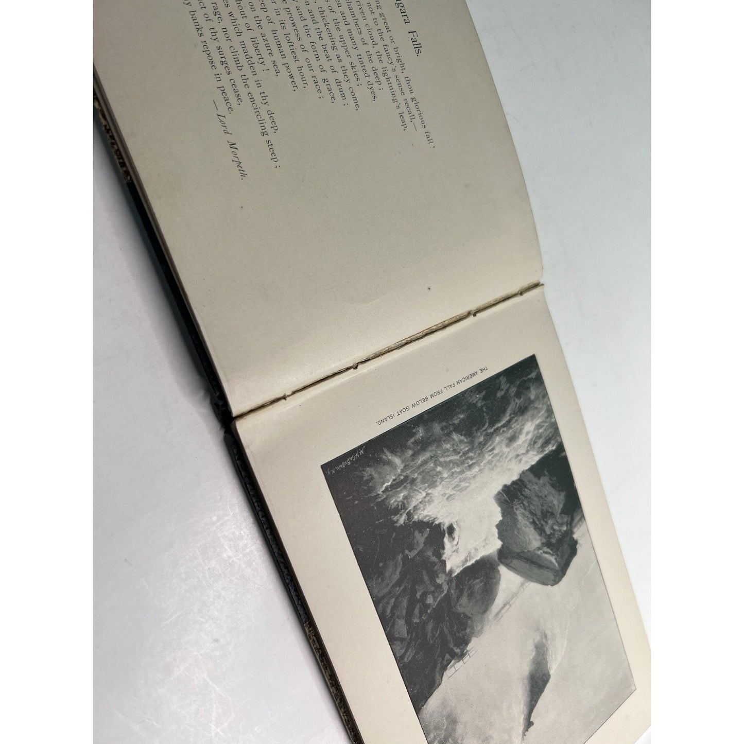 NIAGARA FALLS SOUVENIR BOOK EARLY 1900's Hardcover PICTURE BOOK With Advertising