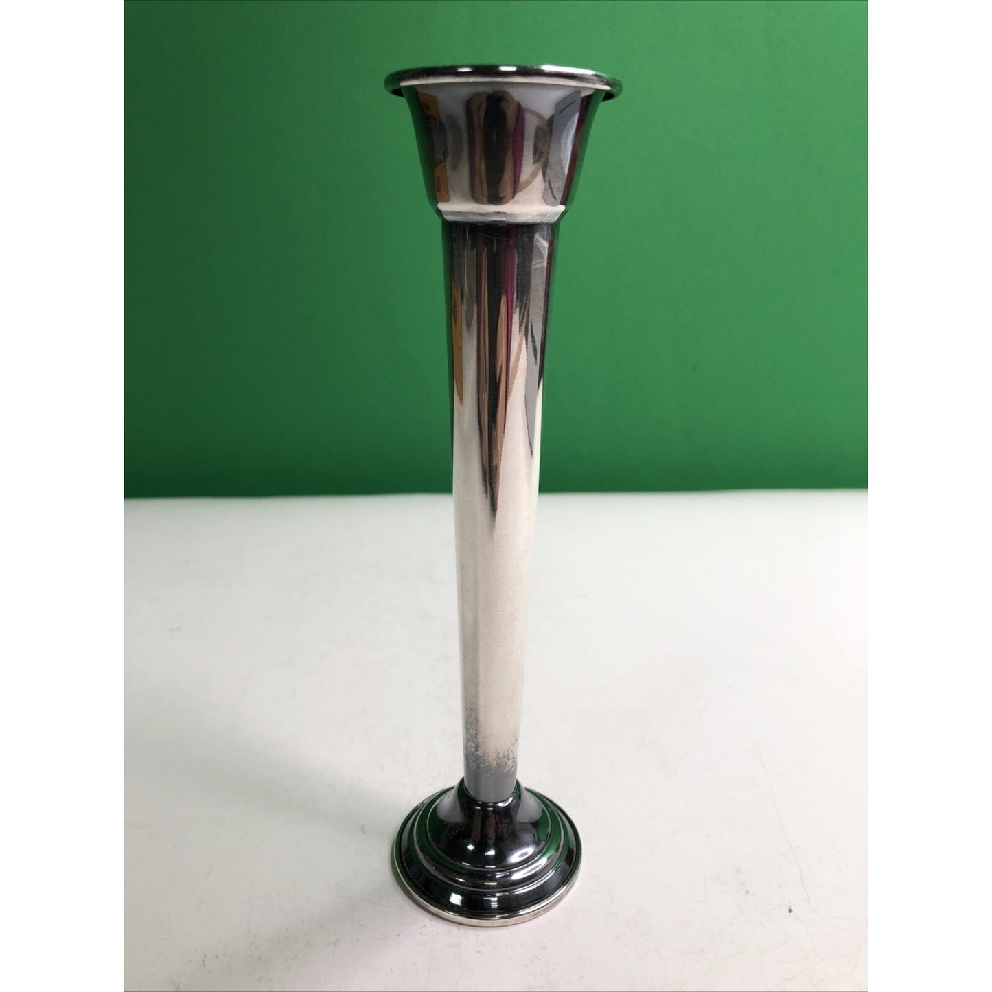 Gorham Silver Plated Candlestick Marked YC3050 Bud Vase Weighted Base 6.25”
