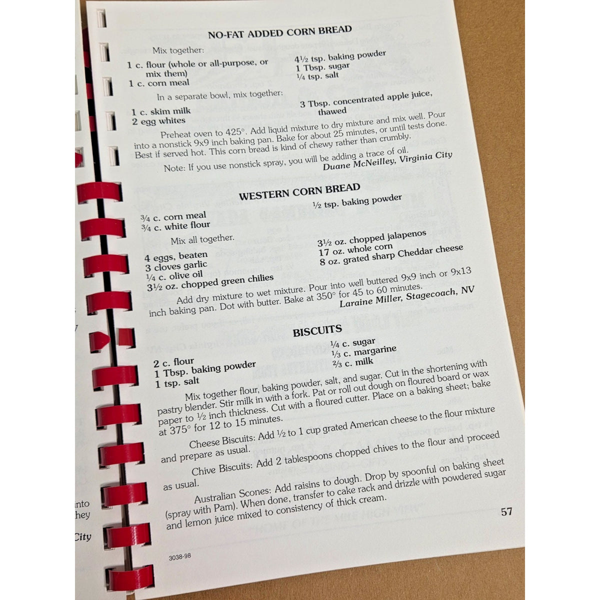 Cooking on the Comstock Vintage 1999 Virginia City NV Community Cookbook