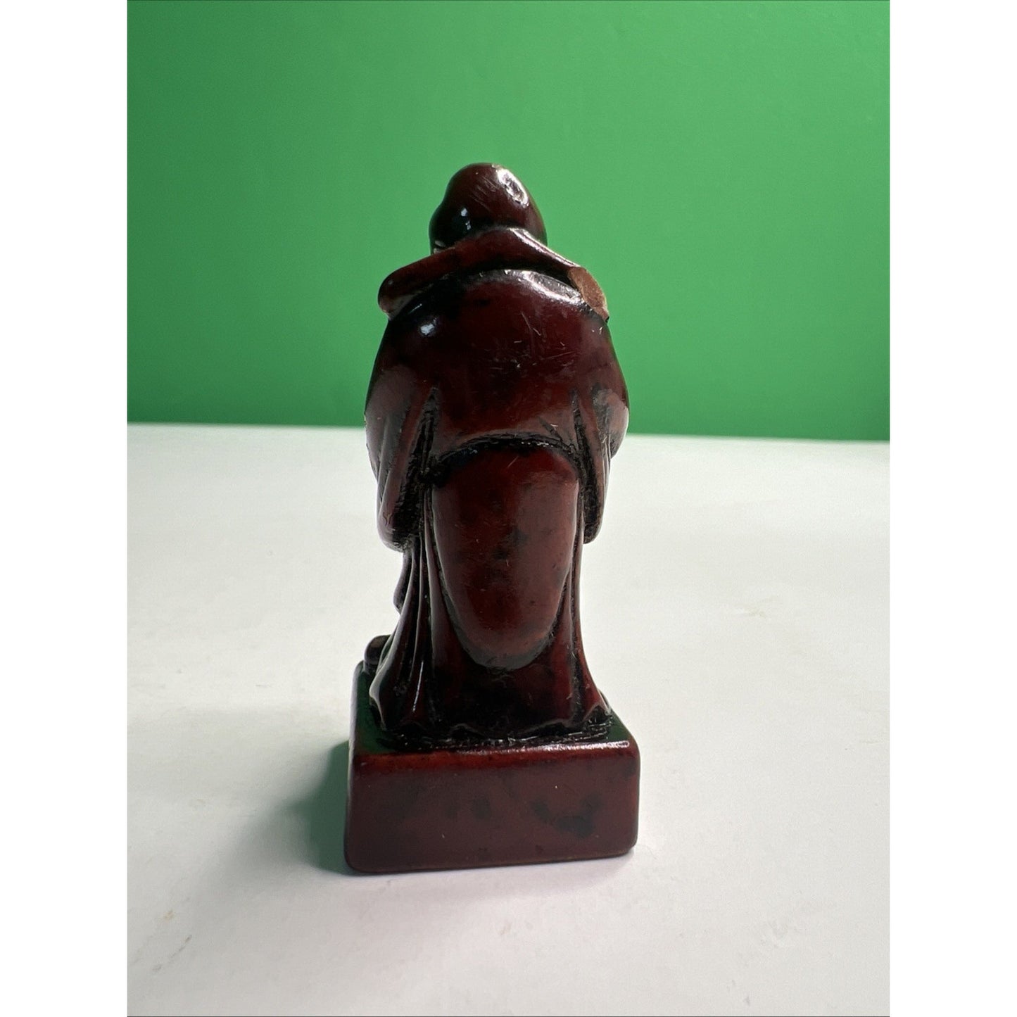 Vintage Chinese Chess Pawn Replacement Piece Dark Red Soapstone