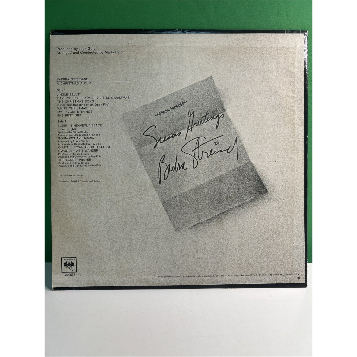 Barbra Streisand A Christmas Album Vinyl LP Record 1967 Columbia Records