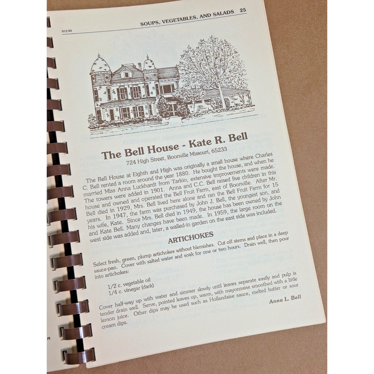 Vintage 1993 Boone's Lick A la Carte: Missouri History & Heritage Cookbook