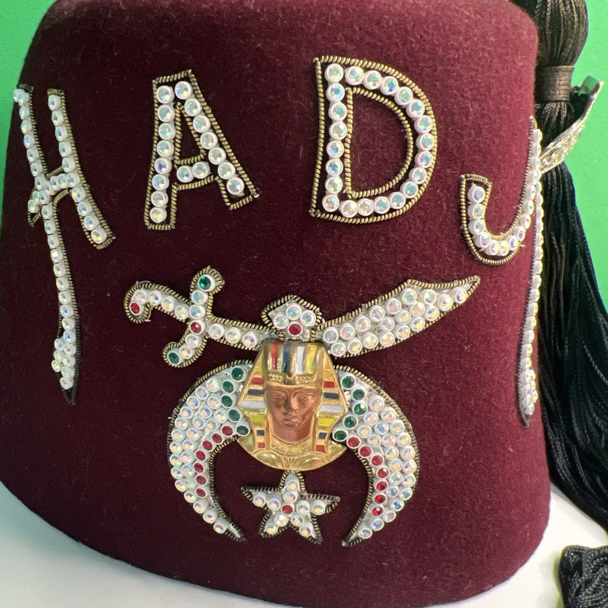 Vintage Shriners Fez Masonic Hat Hadji Pin Tassel Harry M. Osers Co. New York