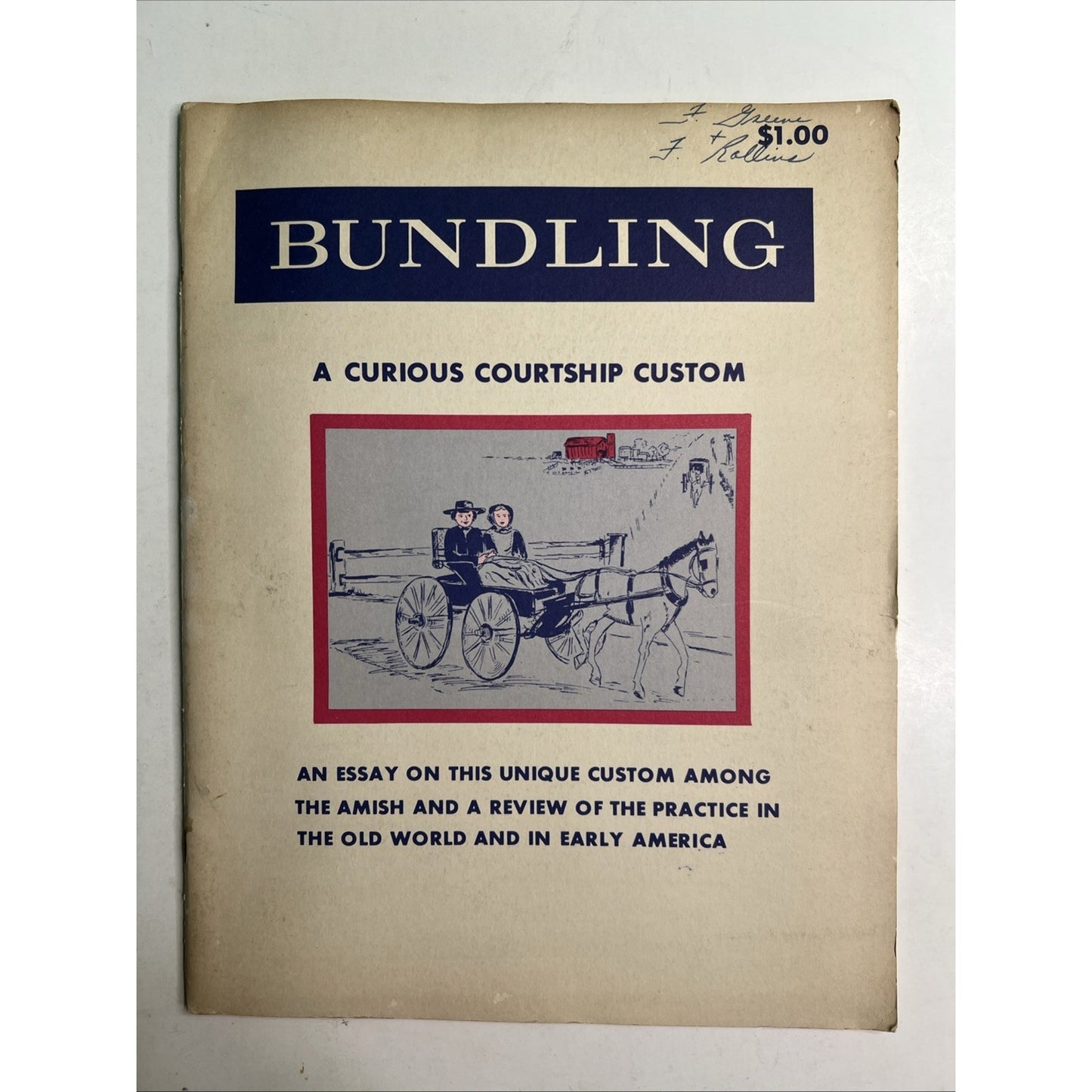 Vintage 1969 Bundling A Curious Courtship Custom Amish RARE BOOKLET