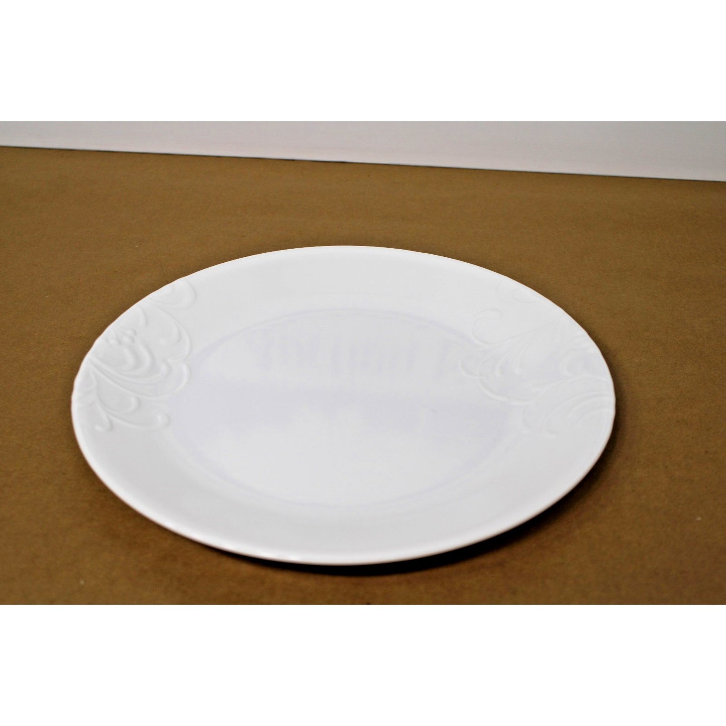 Corelle Madeline Embossed White Dinner Plate, 10.25" Frost White