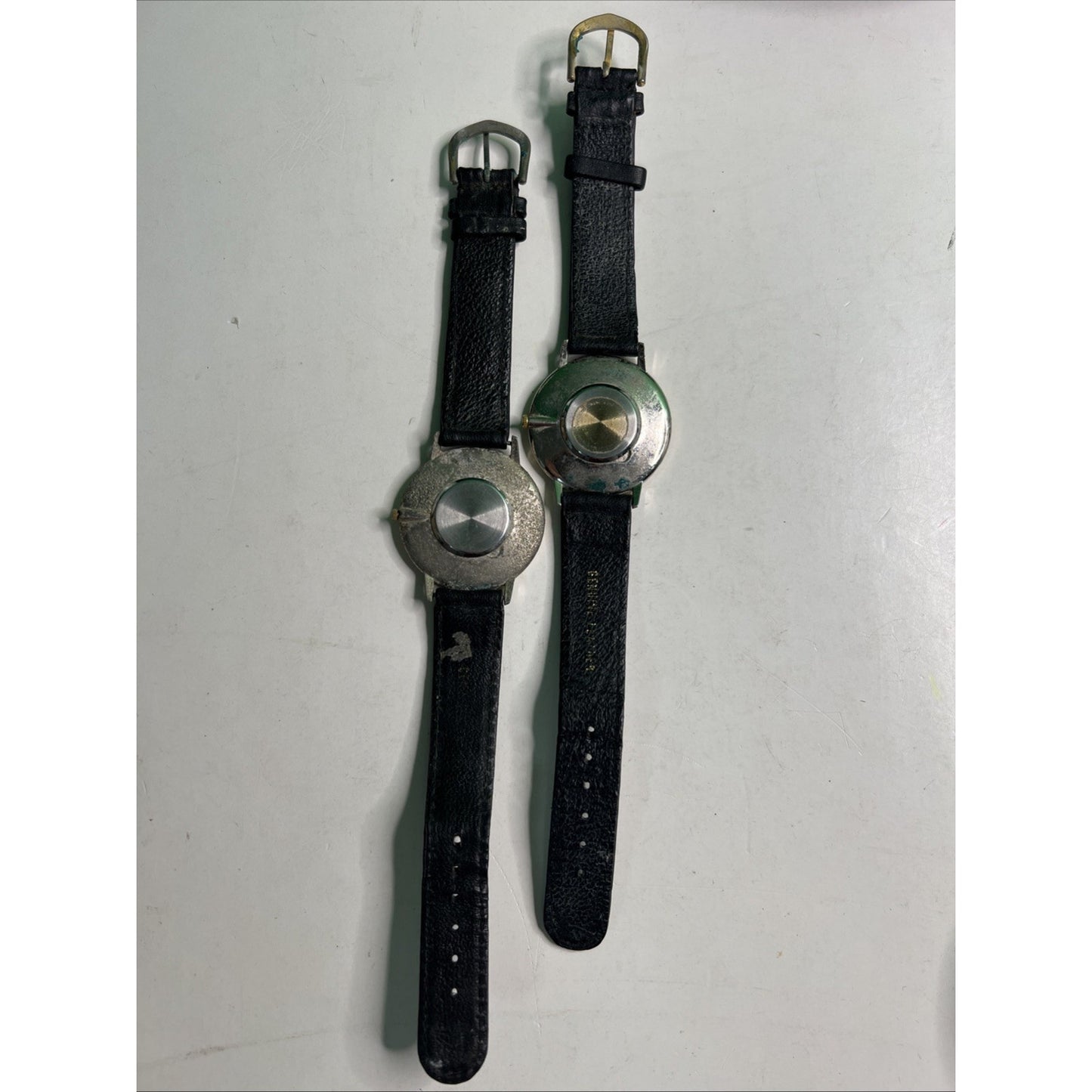 Pair Lot Of 2 DeJuno Quartz Golf Watches Not Working/Needs Battery? Male Female