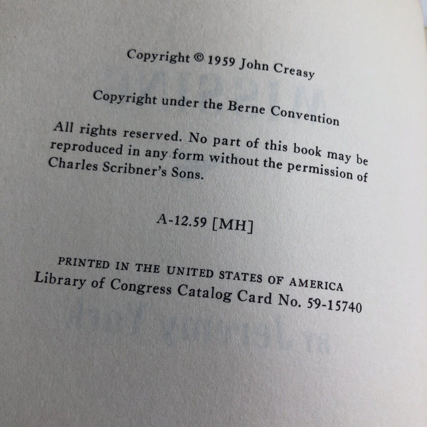 Jeremy York MISSING 1st Edition 1959 Hardcover Dust Jacket