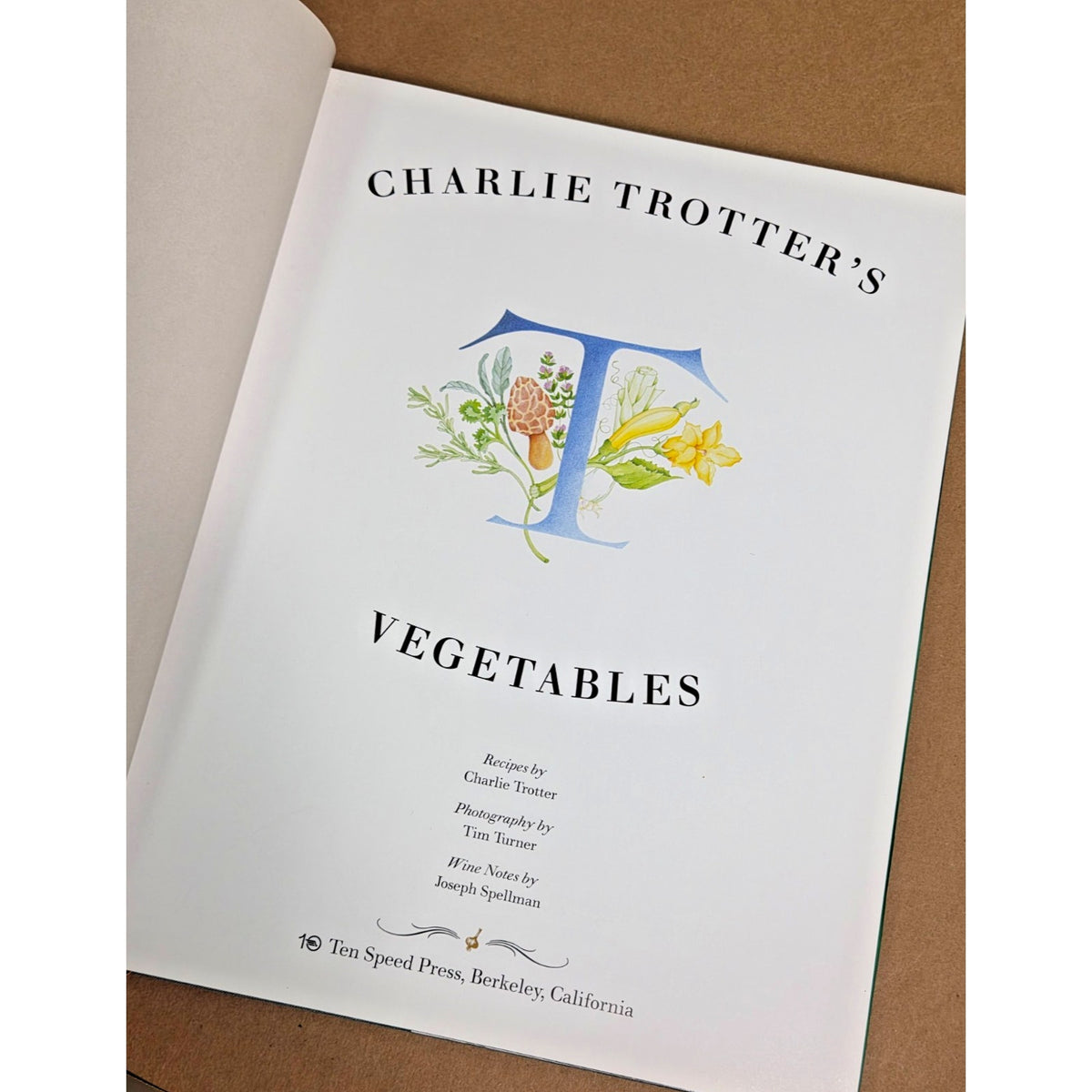 Charlie Trotter’s Vegetables Cookbook- Hardcover Vintage 1st Edition Dust Jacket