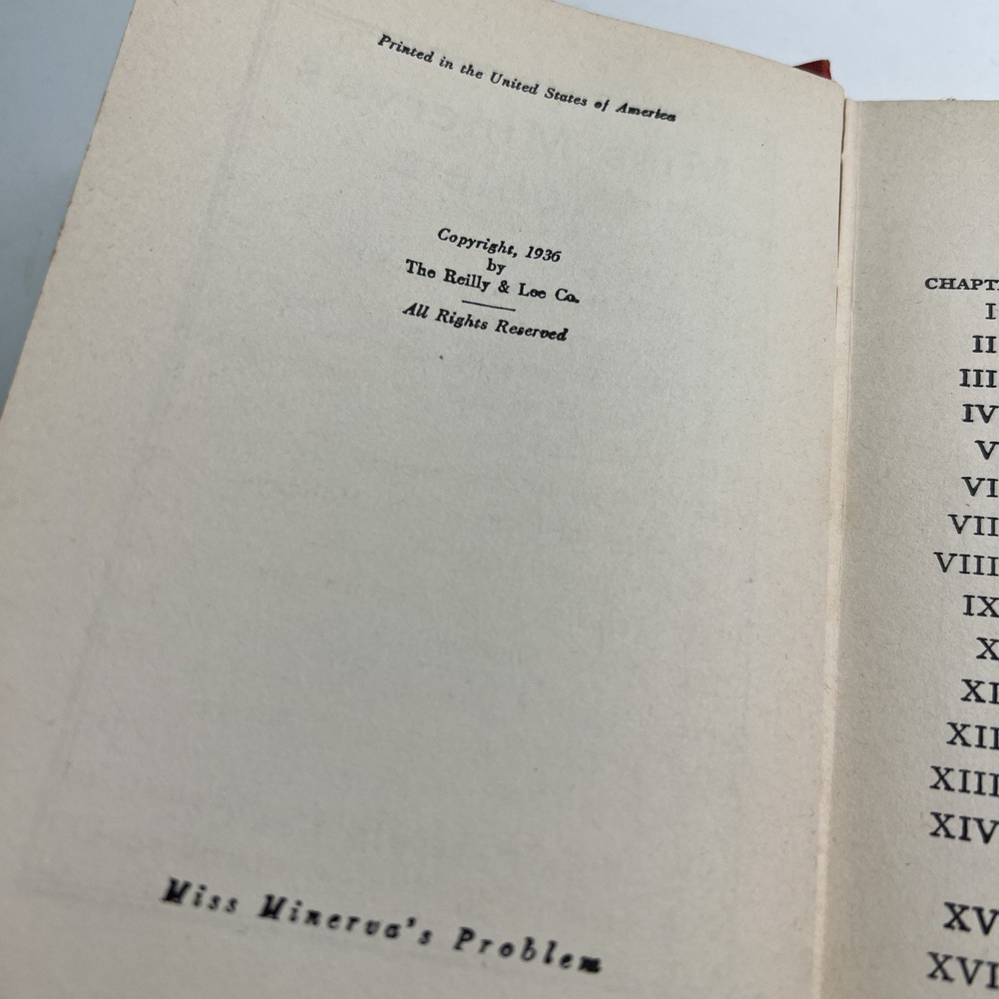 RARE 1936 1st Edition of Miss Minerva's Problem by Emma Speed Sampson HC Illus.