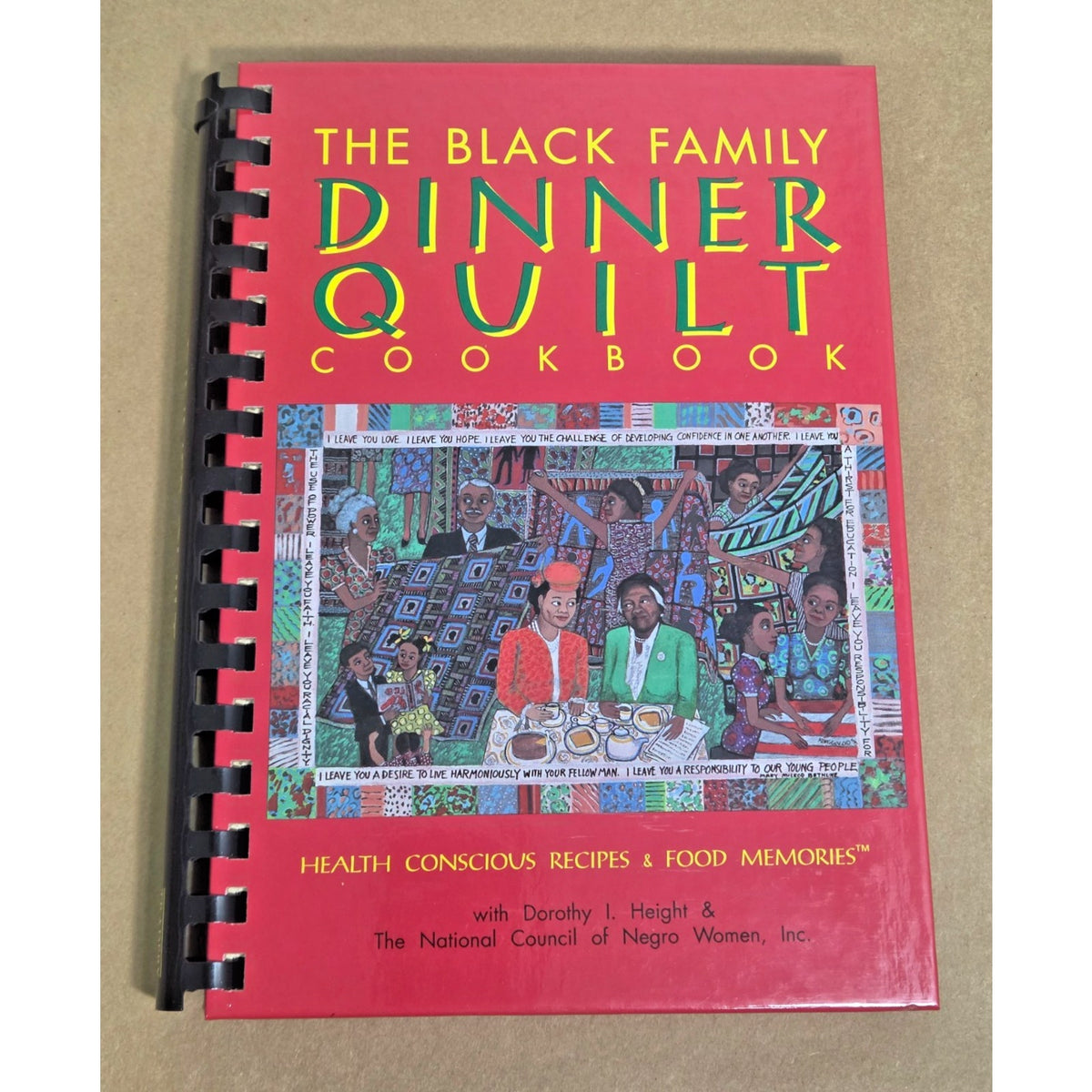 Vintage 1993 Black Family Dinner Quilt Cookbook - Faith Ringgold Art - NCNW