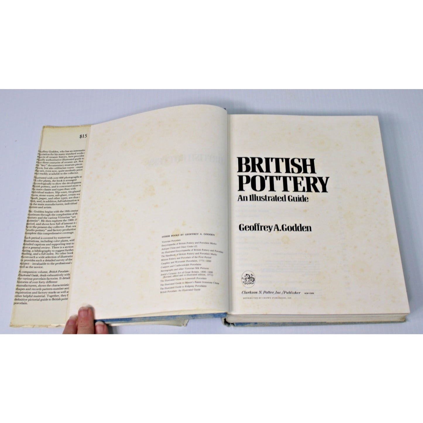 British Pottery: An Illustrated Guide By Geoffrey A. Godden, 1975 HC/ DJ 1st Ed.
