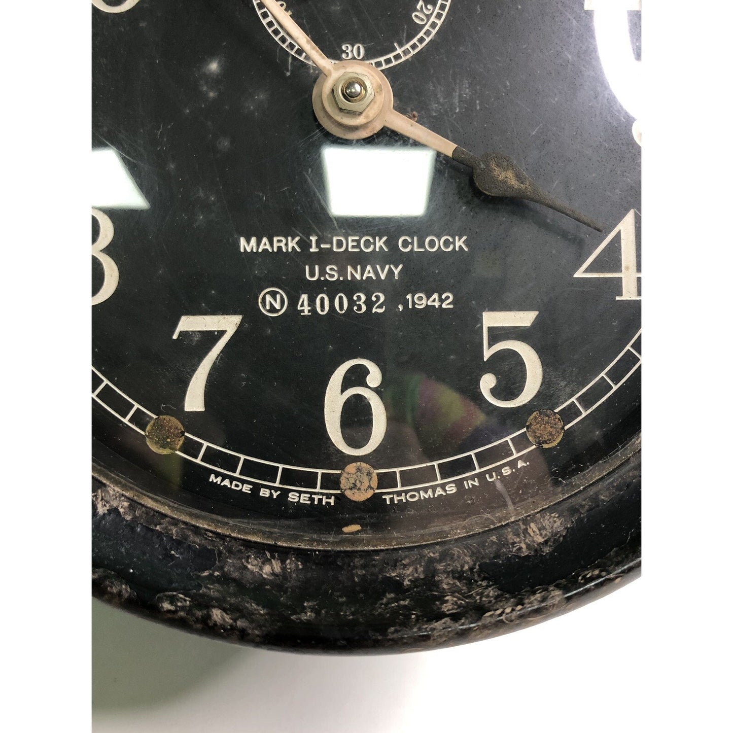 US Navy MARK I - DECK CLOCK 1942 Seth Thomas Bakelite Exterior