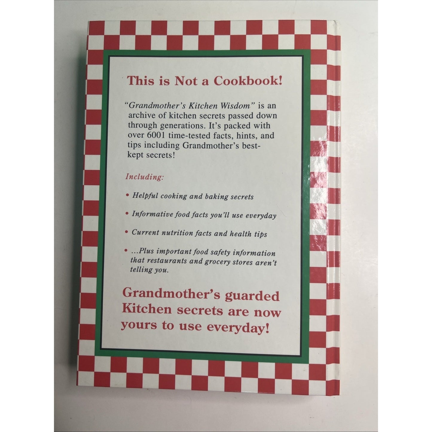 Grandmothers Kitchen Wisdom by Dr. Myles H. Bader - 1995 Hardcover Book