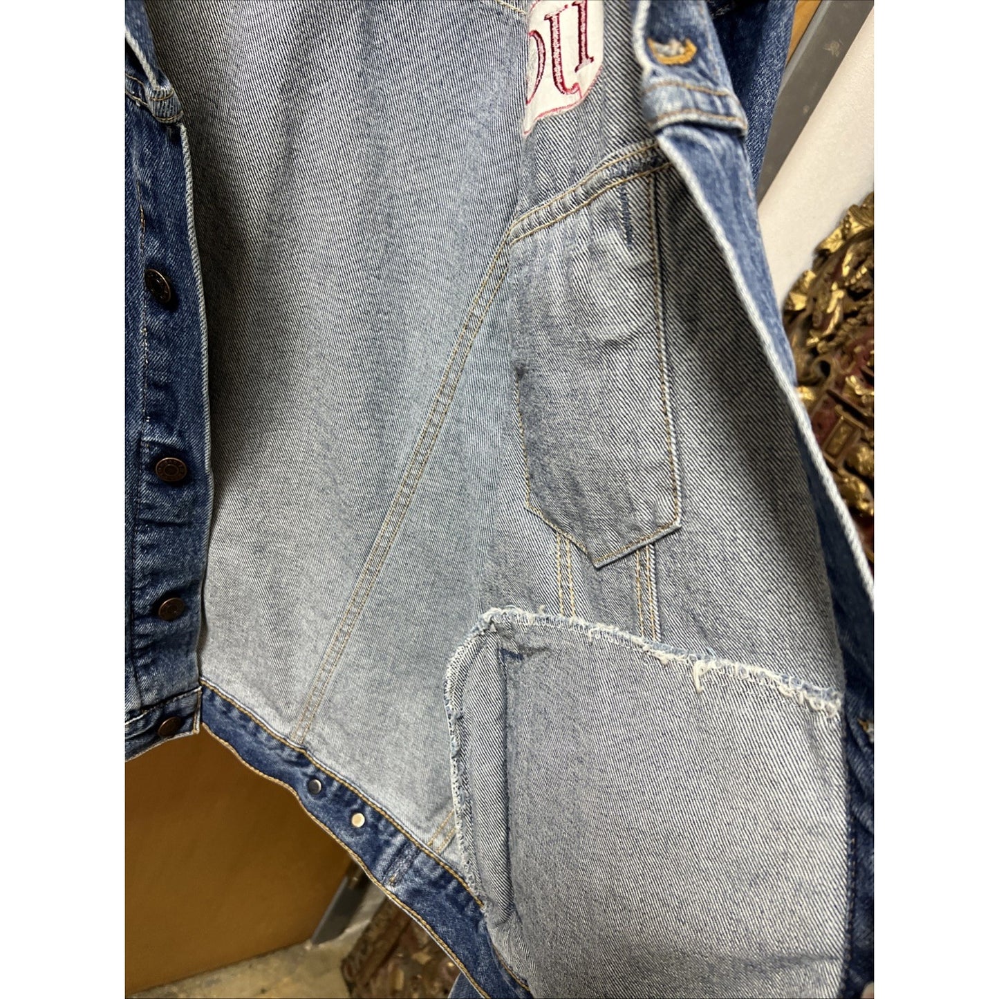 ID Brand Denim Jacket XL With Embroidered Independent Jewelers Organization Logo