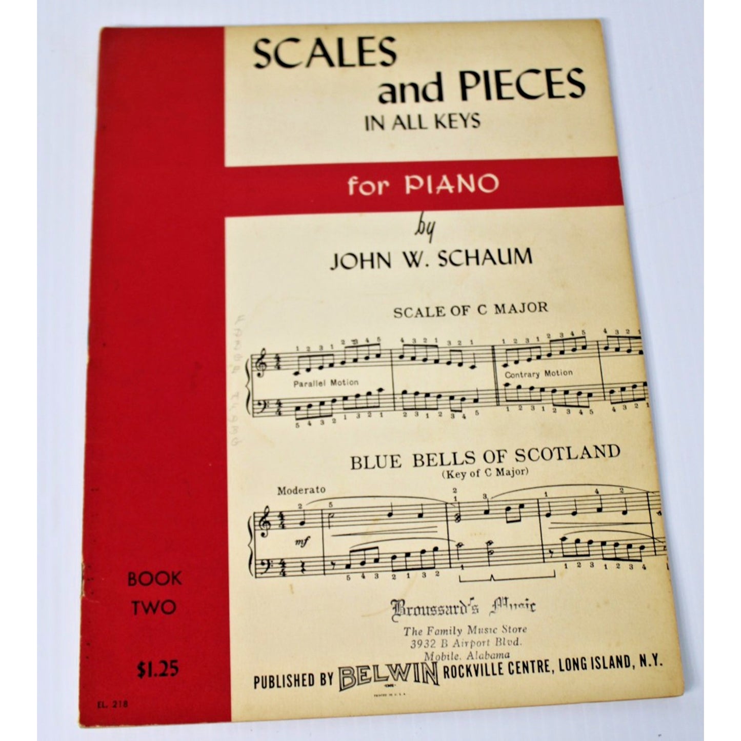 Vintage John W. Schaum Piano Instruction Books- Scales & Pieces In All Keys