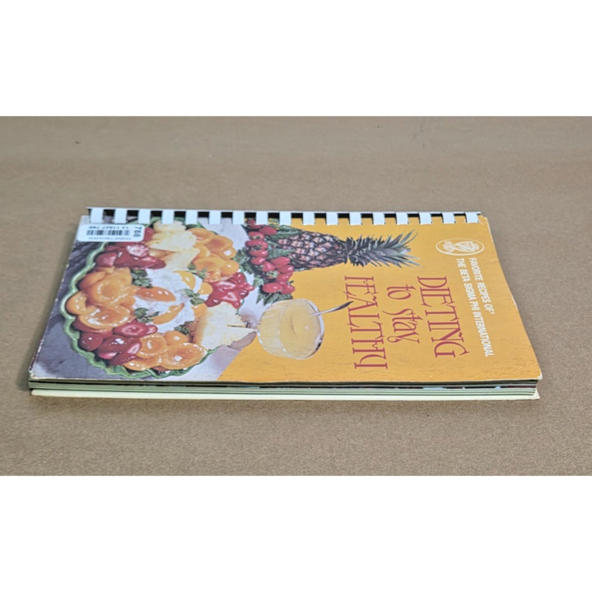1977 Beta Sigma Phi "Dieting to Stay Healthy" Vintage Spiral Cookbook MCM