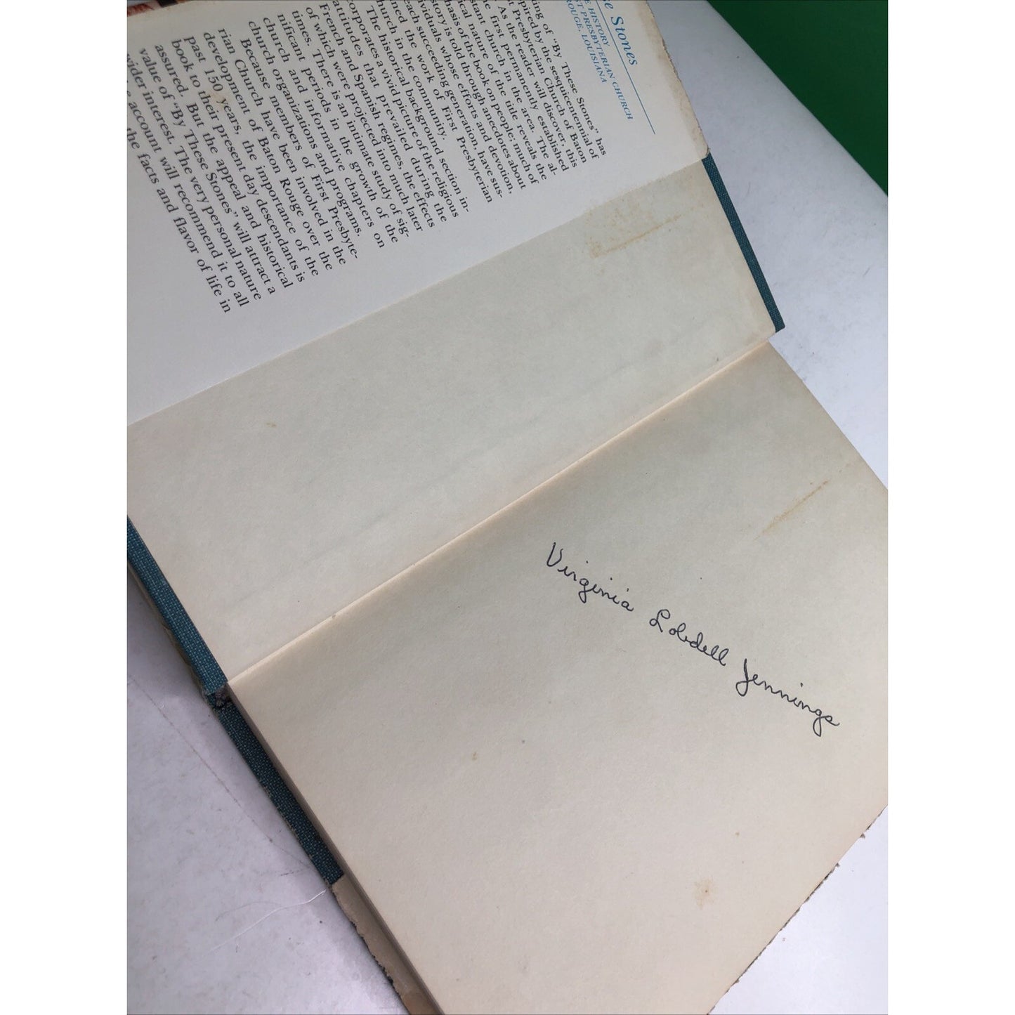 SIGNED By These Stones Virginia Lindell Jennings 1977 Louisiana Church History