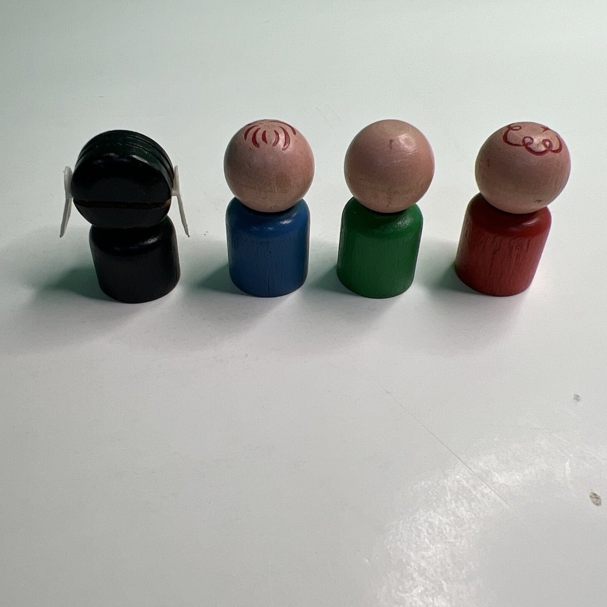 Vintage Fisher Price 1966 Wooden Little People Dog Lot 4 For Ferris Wheel # 969