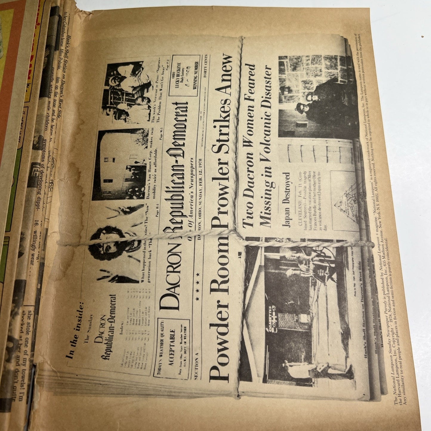 National Lampoon Sunday Newspaper Parody Sequel To 1964 High School Yearbook ￼